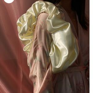 Silky White Scrunchie Bag